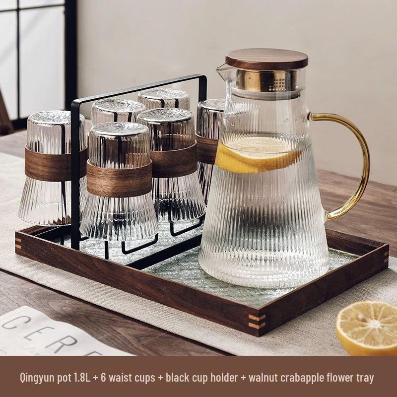 TXRMDX Chinese Style High-Temperature Resistant Glass Tea Set