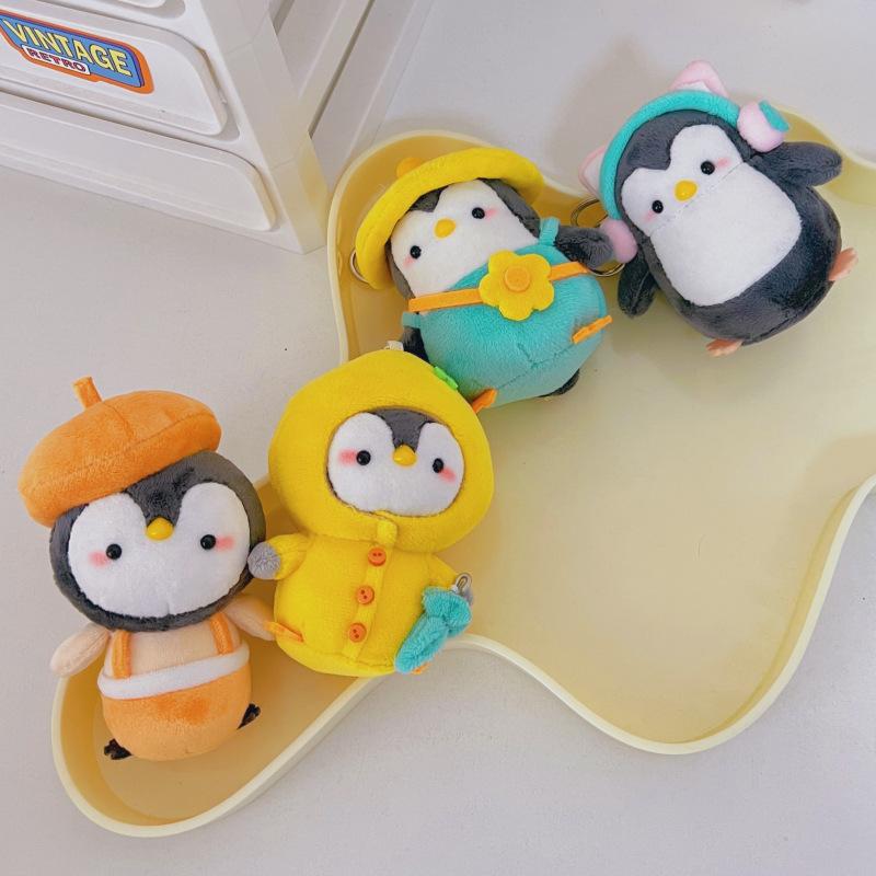Penguin Plush Doll KeyChain Cartoon Animal Penguin Stuffed Toy Cute Girl Car Key Chain Couple Pendant Children Gifts