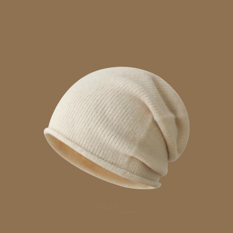 Autumn and winter soft pile hat women's warm baotou hat bare solid color cold hat women's hipster pullover hat