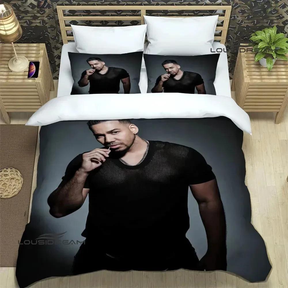 Latin Singer Romeo Santos Bedding Set Printed Bed Set With Pillowcase Bed Duvet Cover Single Double Queen King Size Luxury Gift