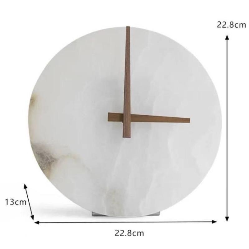 

Marble Table Clock Decorative Tabletop Clocks Luxury Silent Desk Watch Modern Living Room Desktop Watches Table Decorations белый