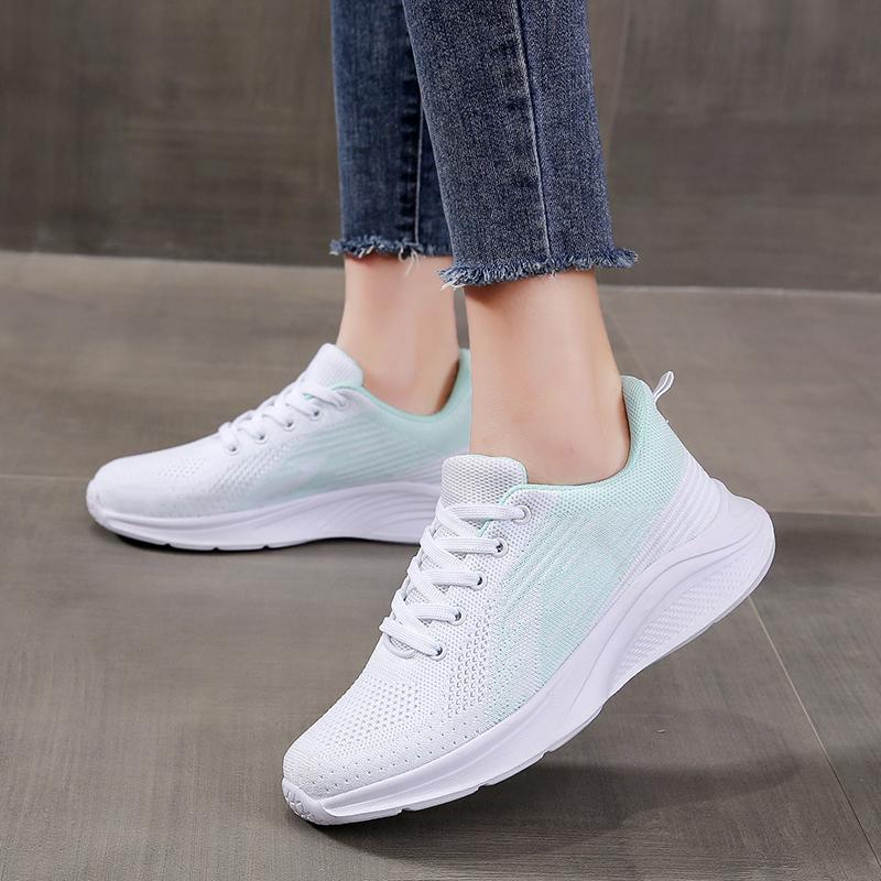 TUINANLE Sneakers Women Shoes Light White Sneakers Breathable Shoes Outdoor Ladies Casual Flat Walking Black Shoes