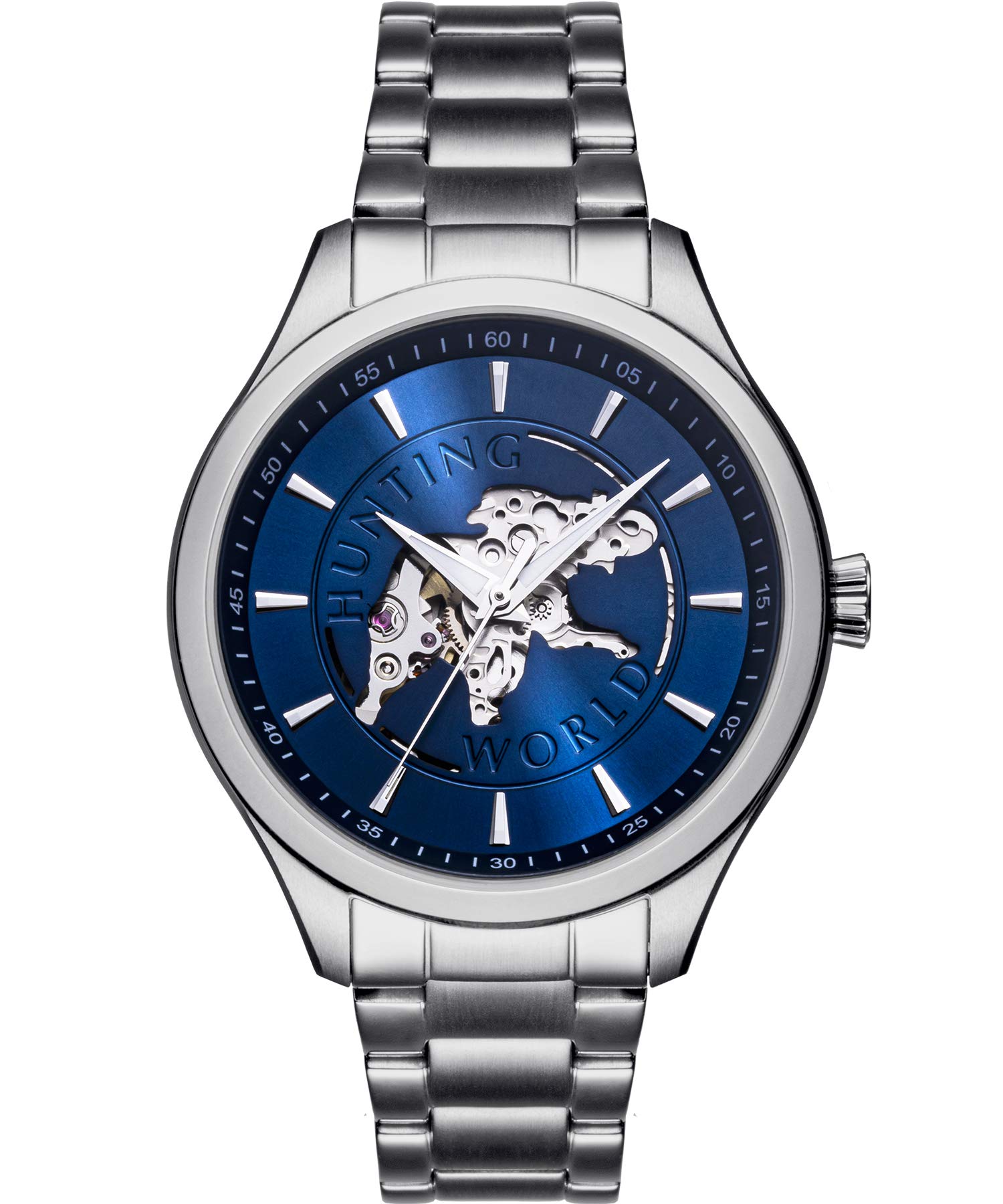 

Watch HW502SBL Regular Import Silver [Hunting World] Men s синій