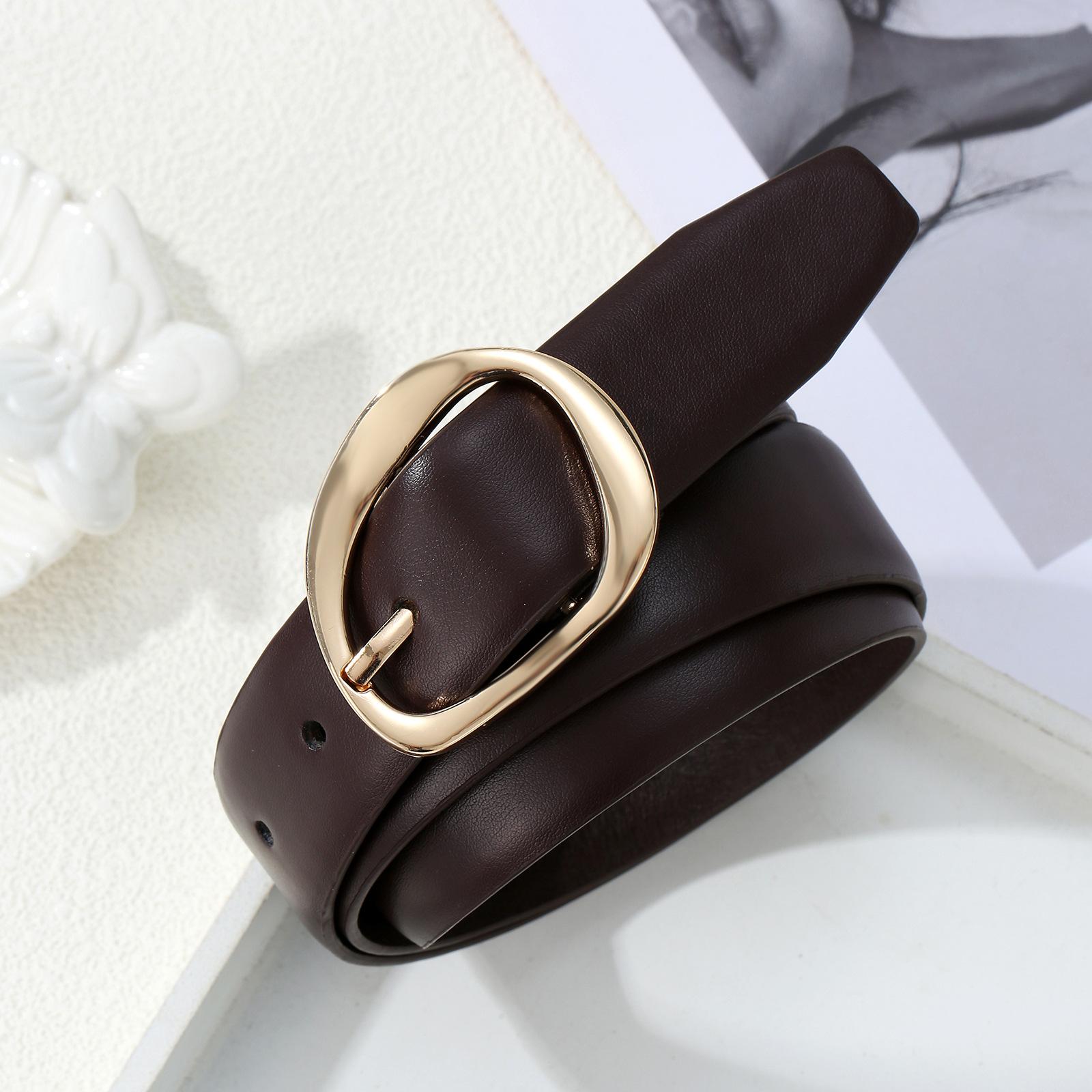 

Ремень для джинсов, женский простой высококачественный декоративный ремень, пряжка из сплава, ремень из искусственной кожи 130cm