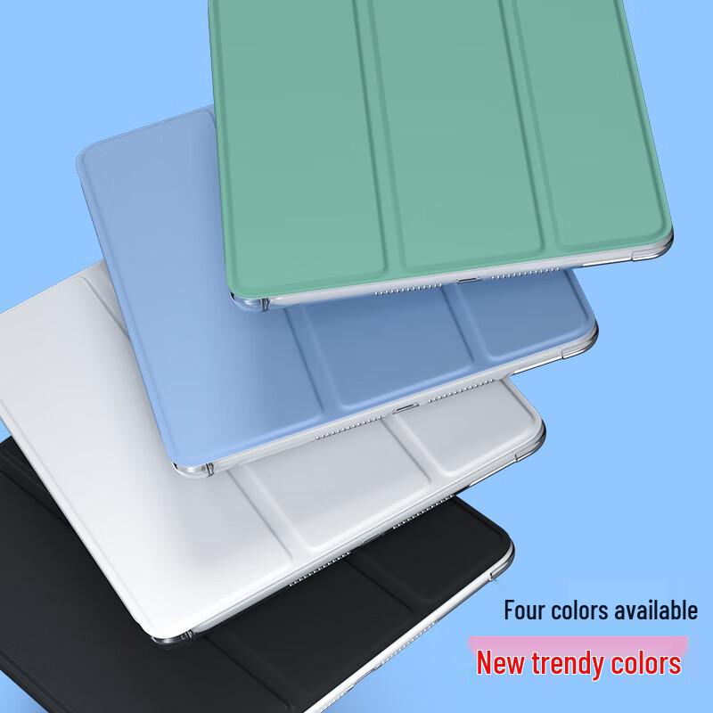 CangHua Transparent Acrylic iPad Case with Pen Slot and Tri-fold Stand