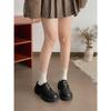 White British style platform small leather shoes, spring and autumn with skirts, versatile height-increasing Birkenstocks