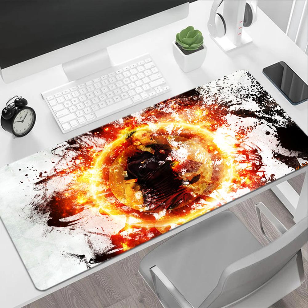 Football Player Action Large Mouse Pad Desk Mouse Pad Desktop Mouse Pad Non-Slip Rubber Bottom Gaming Accessories Ideal Gift for Gamers
