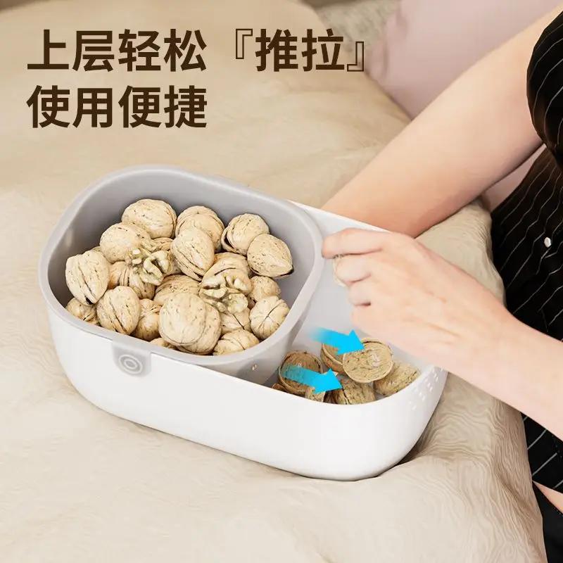 Melonenkern-Snacks Trockenfrüchte Obstbox Doppelschichtig Verdickter Abtropfkorb Haushalt Obstteller Küchenabtropfschale