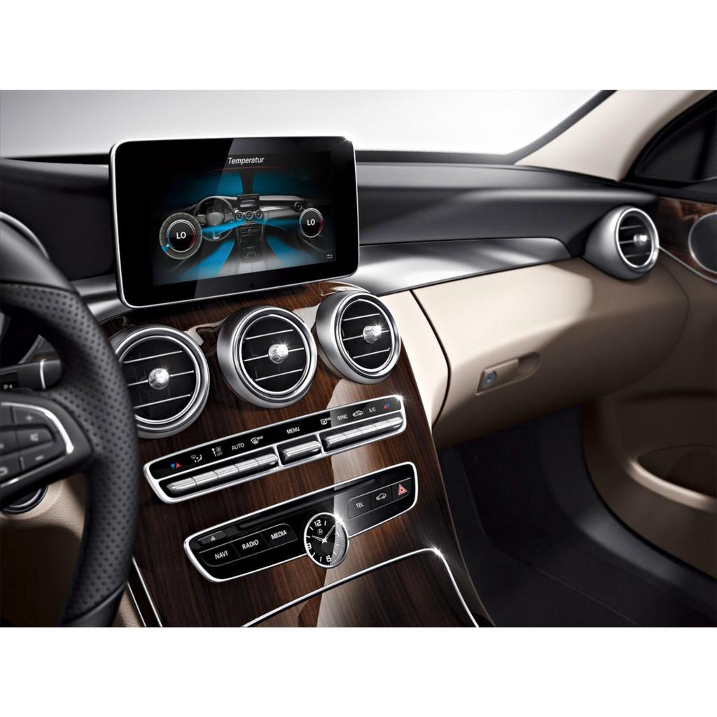 2 BUC Capac Bord Consolă Centrală Ornament Înlocuire pentru Clasa C W205 2015+(Negru )