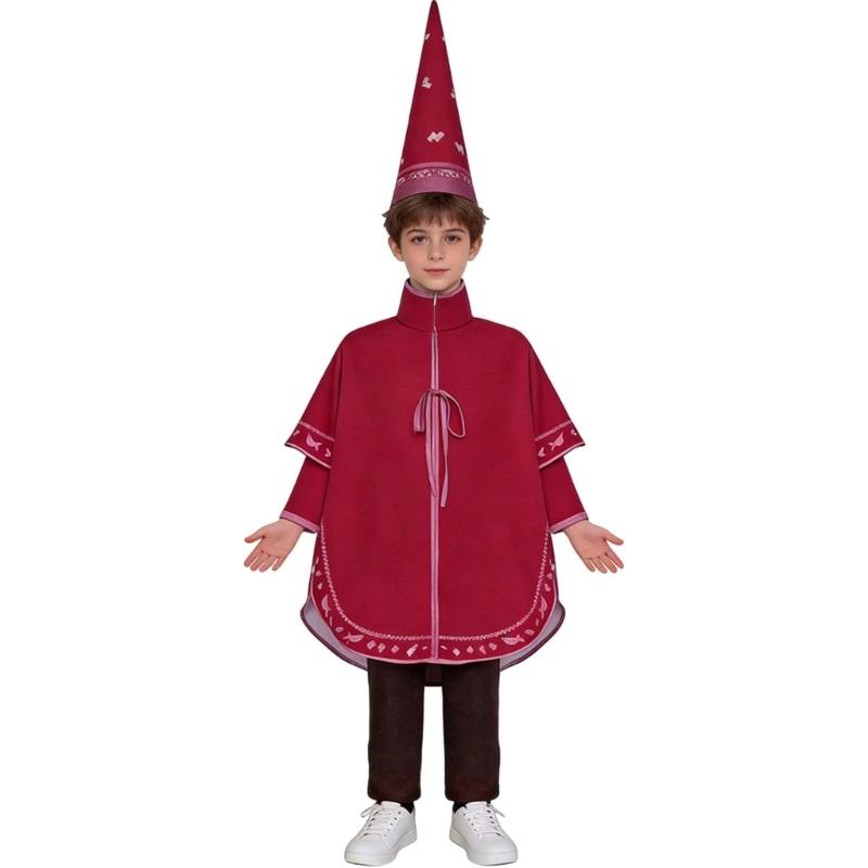 Multifunctional Role Play Outfit Includes Jacket Pants Cape Hat Roleplaying Clothes For Cosplay Event And Themed Parties