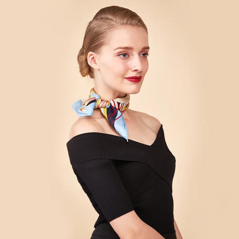 

Aurora Floral Silk Square Scarf