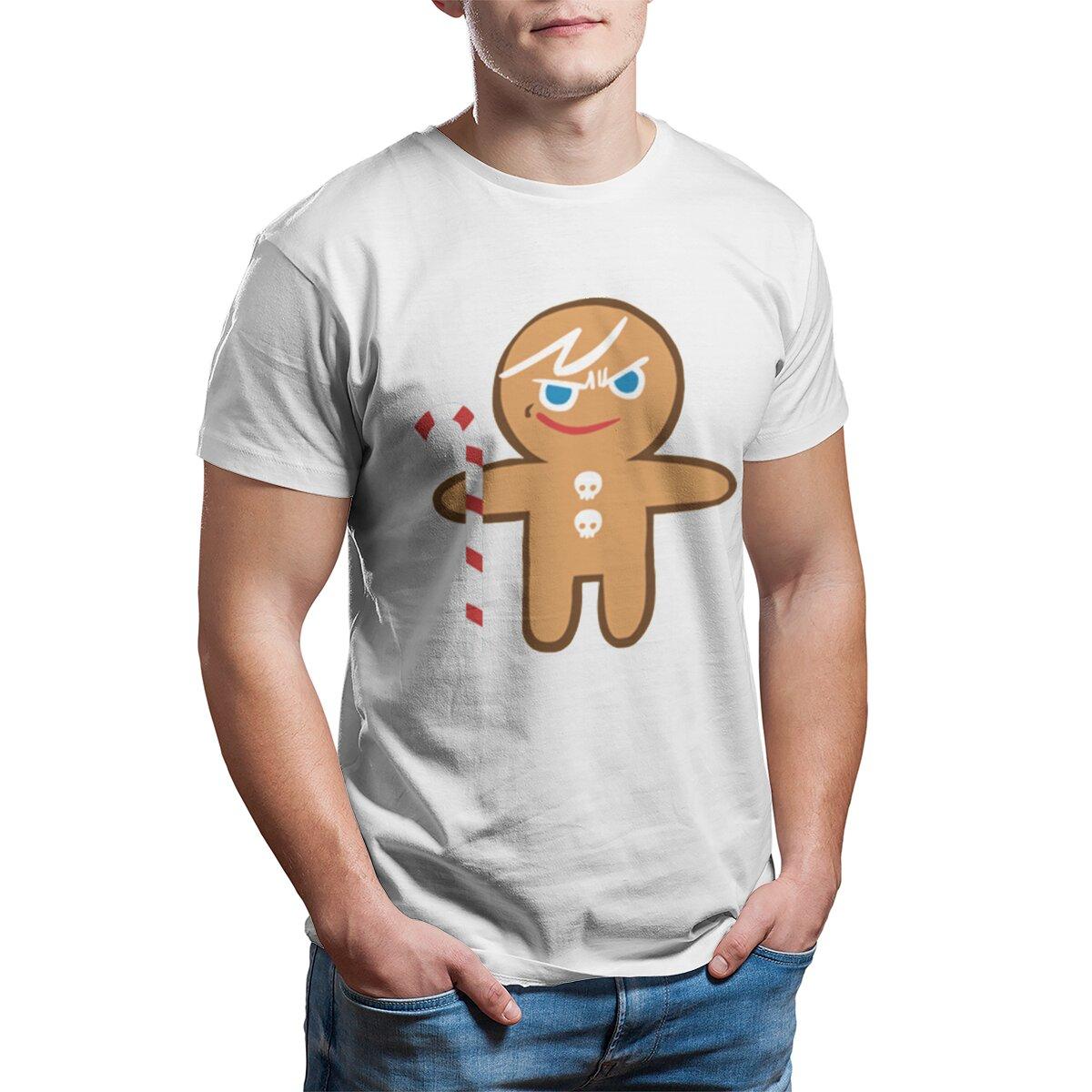 

Gingerbrave Cookie Run Kingdom Men Polyester T Shirt Vintage Grunge ONeck TShirt Harajuku Streetwear S