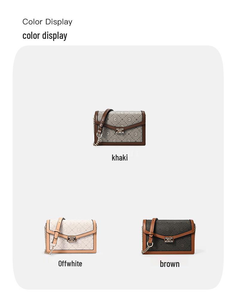 Elegant Monogram Chain Crossbody Bag - Versatile, Stylish, Women's Shoulder Bag