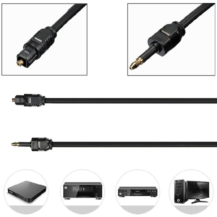 3.5mm Audio Cable Digital SPDIF Optical Fiber Cord Gold Plated For Speaker