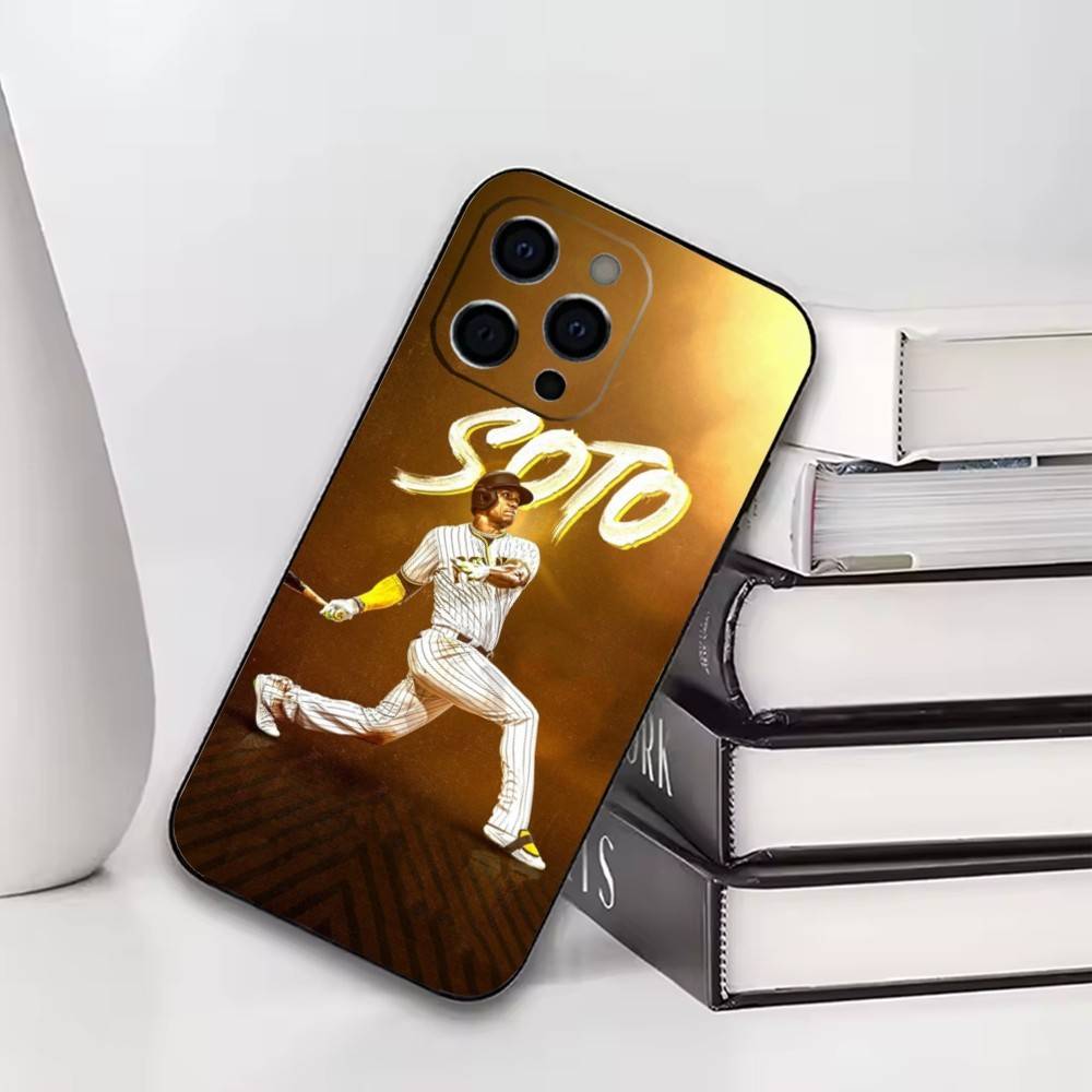Baseball Juan Soto  Phone Case For iPhone17,16,15,14,13,12,11 Plus,Pro Soft Silicone Black Cover