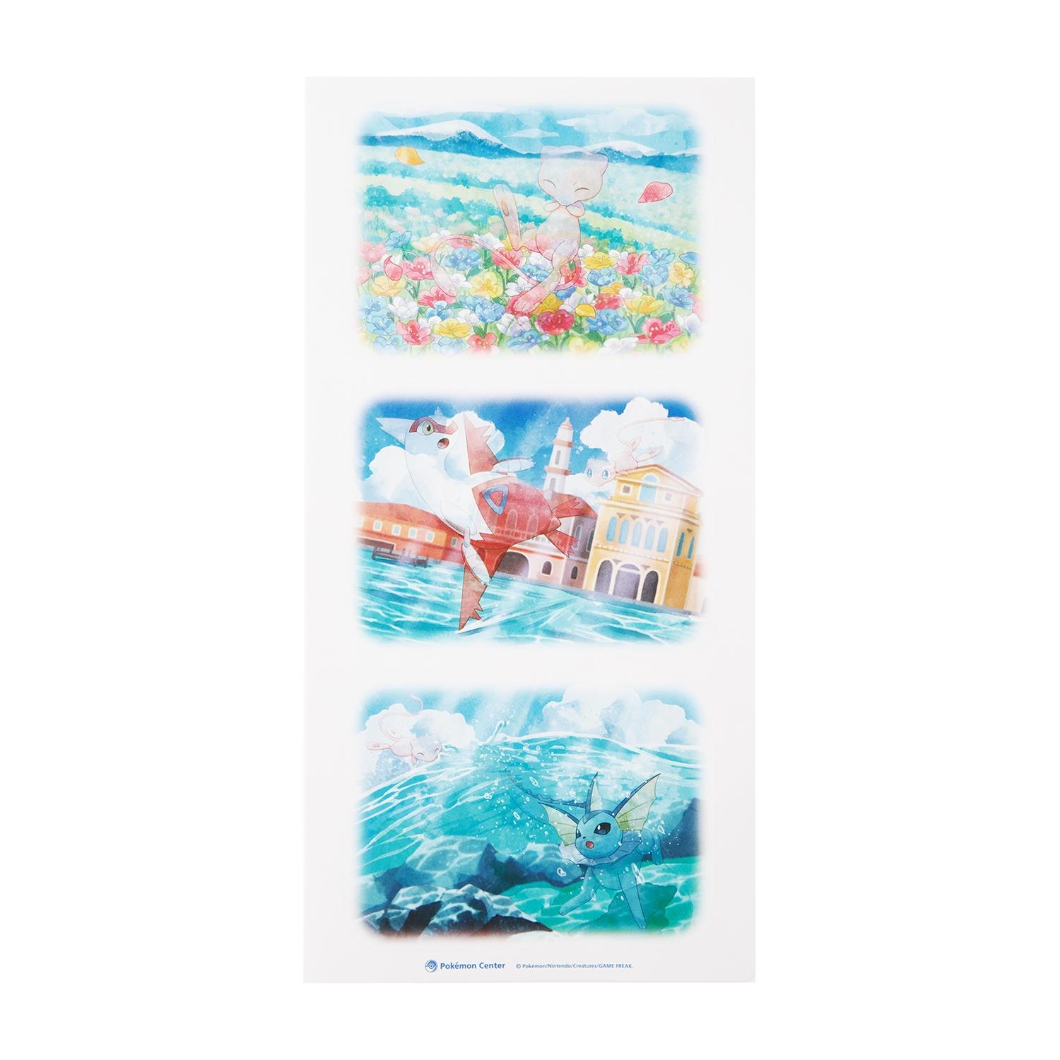 

Pokemon Wall Stickers Mew Latias Vaporeon ( Invisible to Me ) Japan NEW