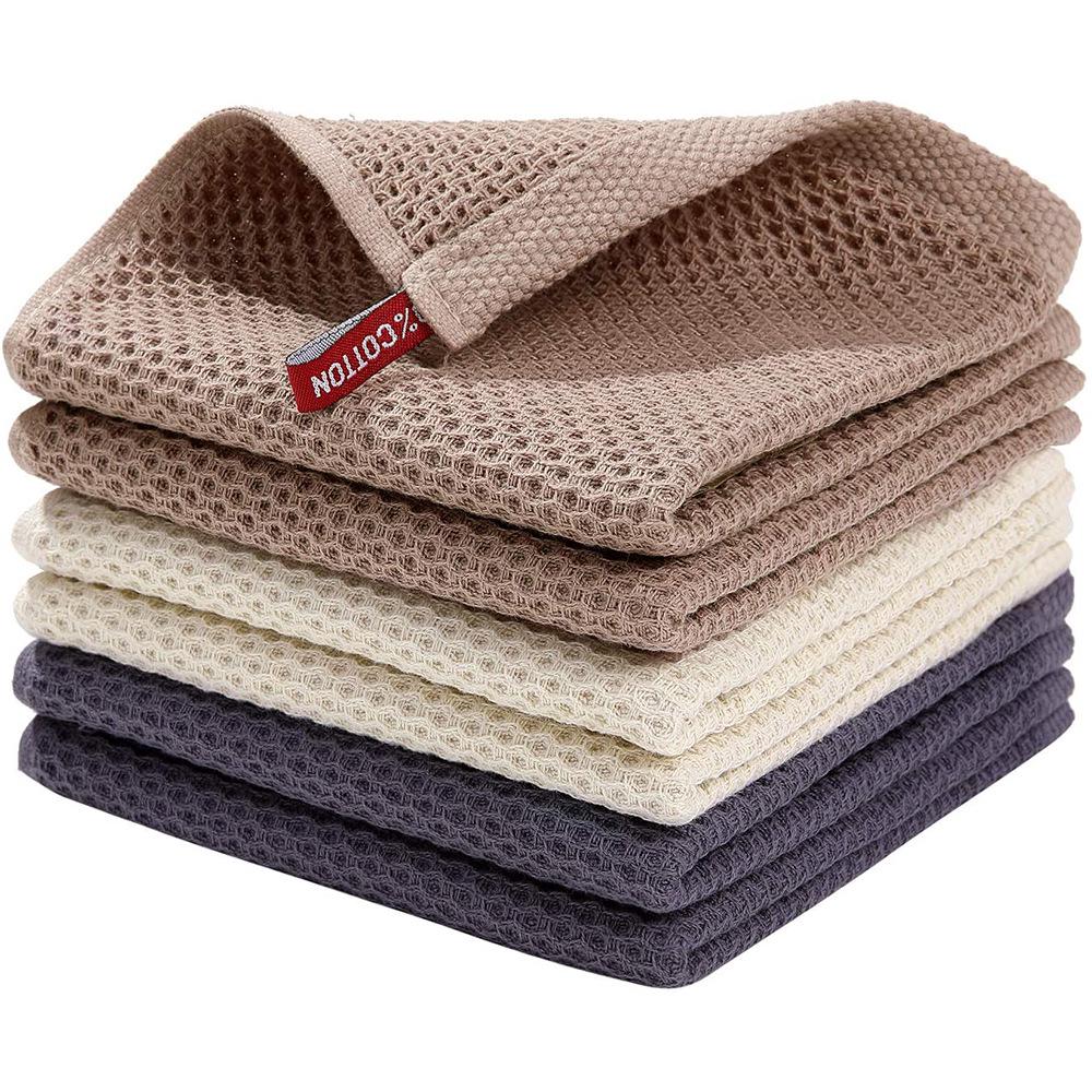 Thickened Pure Cotton Honeycomb Waffle Towel for Kitchen and Face Use