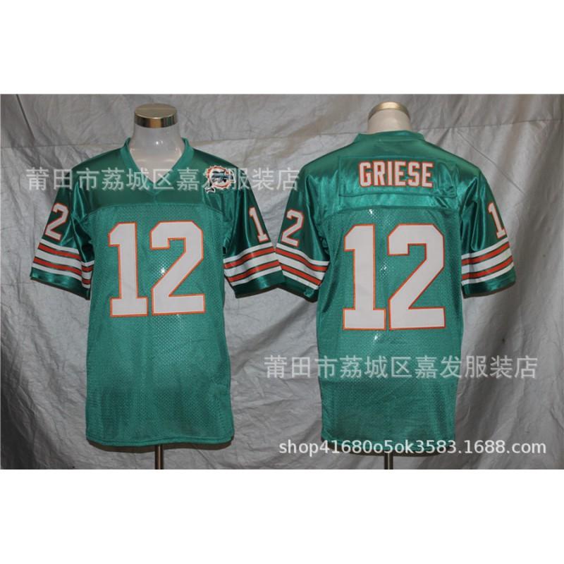 Miami Dolphins Retro NFL Football Jersey Mens Cotton Stitched Uniform 13 39 12 Vintage Style