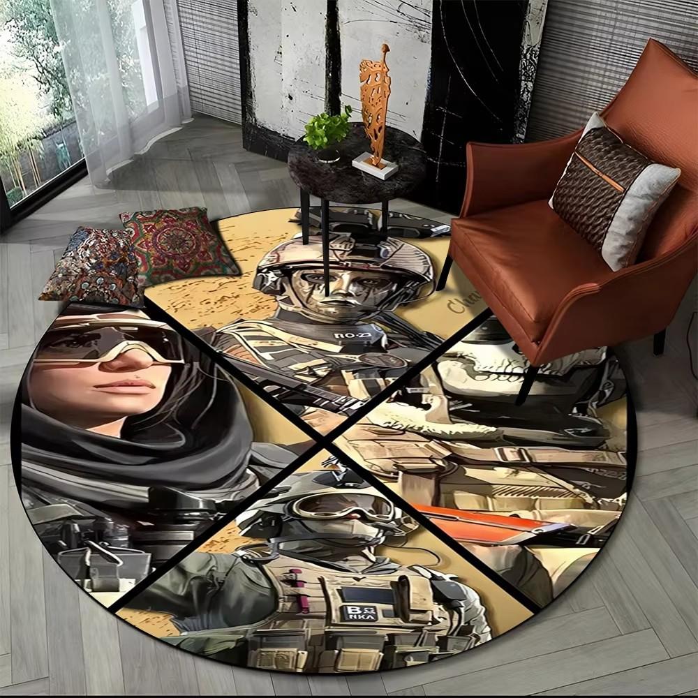 

Game Gamer Round Area Rug,Circle Carpet Rug for Living Room Children s Bedroom Sofa Decor,Non-slip Floor Mat 40x40cm flannel