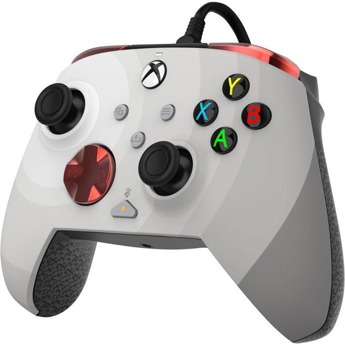 Manette de jeu - xbox - rematch advanced - filaire - radial white - pdp
