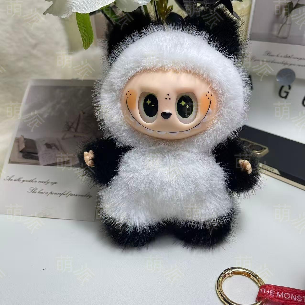 

Виниловая плюшевая игрушка Кулон Красная панда Кукла Плюшевый кулон Подвеска для сумки Сердце Макарон