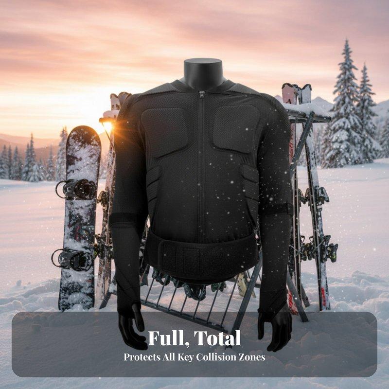 Ski Protective Gear, Spine, Chest & Elbow Guard, Unisex Inner Wear for Snowboard & Skiing