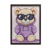 Plakat Miś W Fioletowym Hoodie Plakat Miś W Fioletowym Hoodie, 70X100 Cm, Bez Ramy, Płótno Premium Na Blejtramie