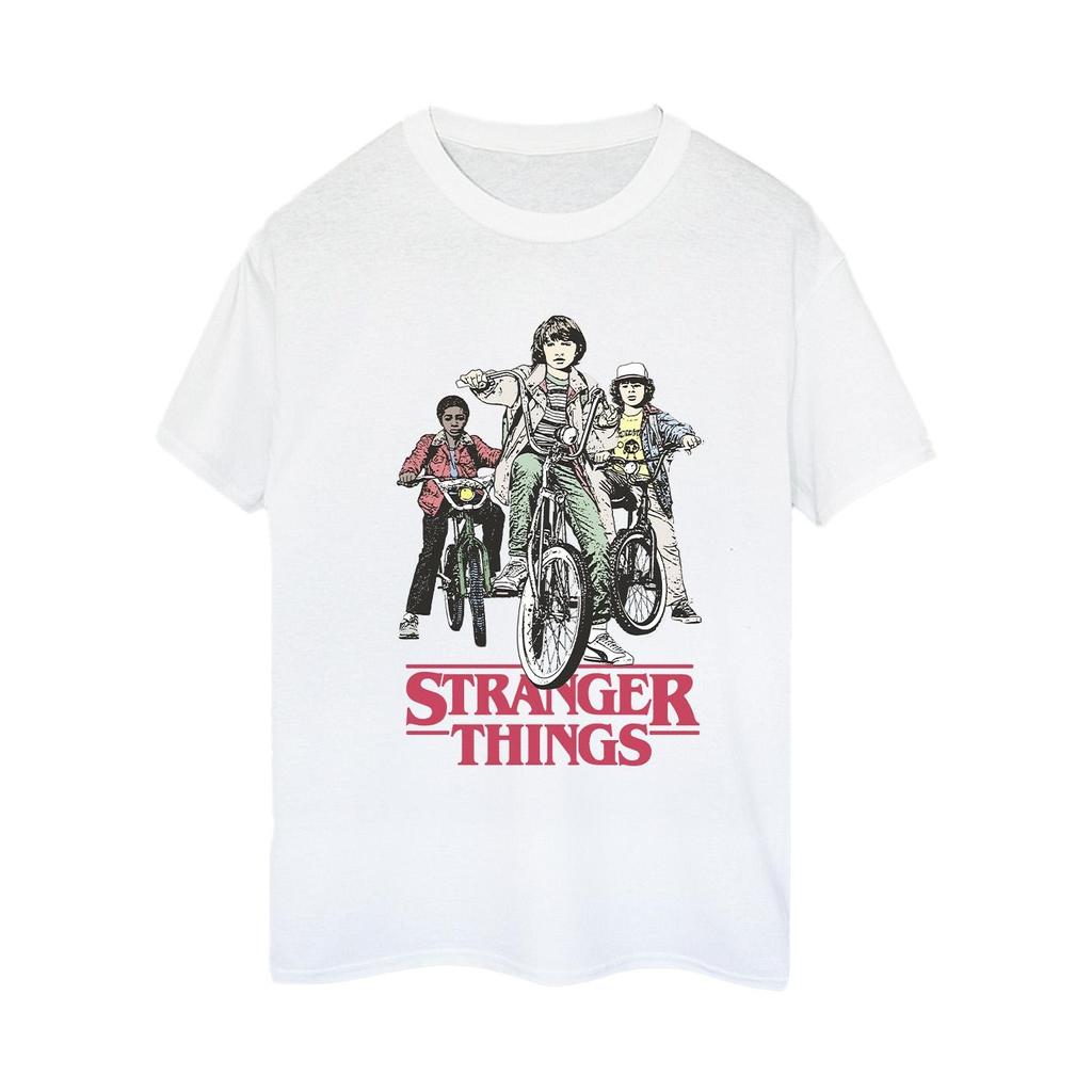 Tricou Netflix pentru femei/doamne Stranger Things, retro pentru motocicliști, din bumbac, prieten
