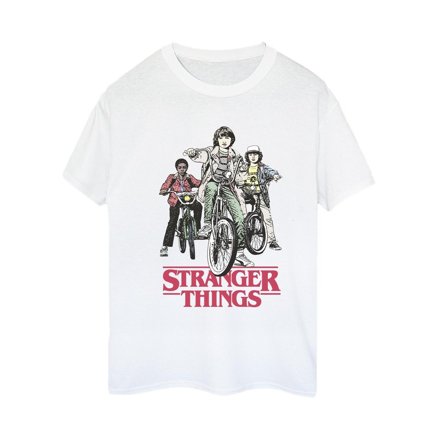 Netflix Womens/Ladies Stranger Things Retro Bikers Cotton Boyfriend T-Shirt XXL blanc