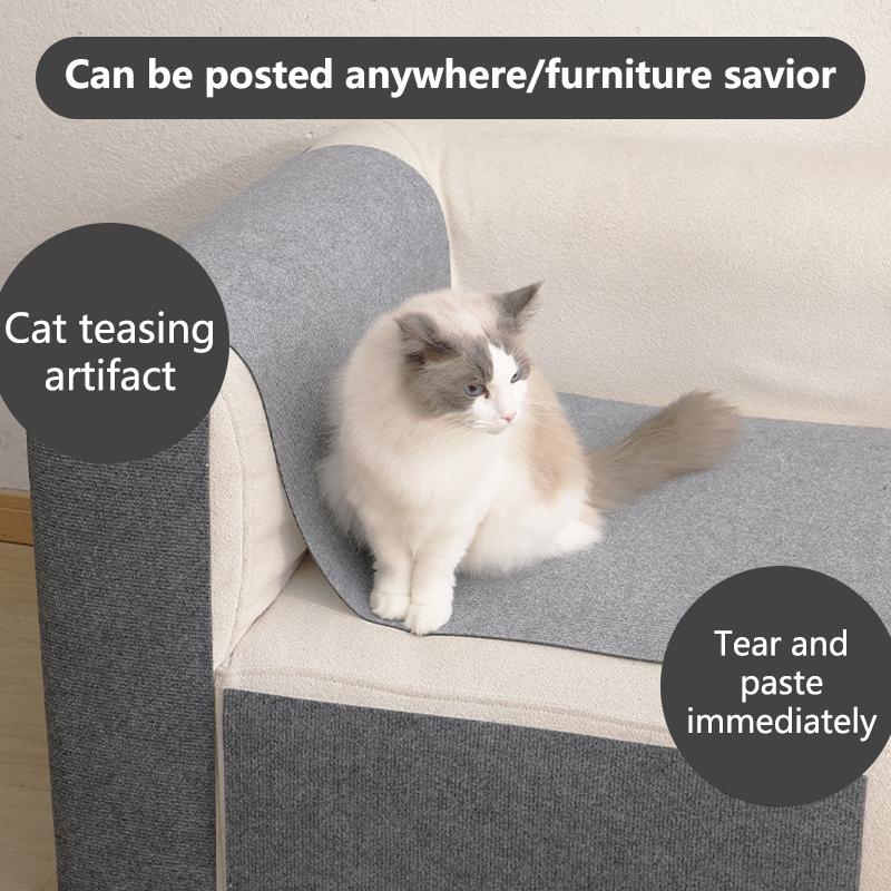 Self-Adhesive Carpet Cats Scratch Board Wall Anti Cat Scratch Sofa Diy Cats Scratch Board Sofa Protection Paws Sharpen Trimmable