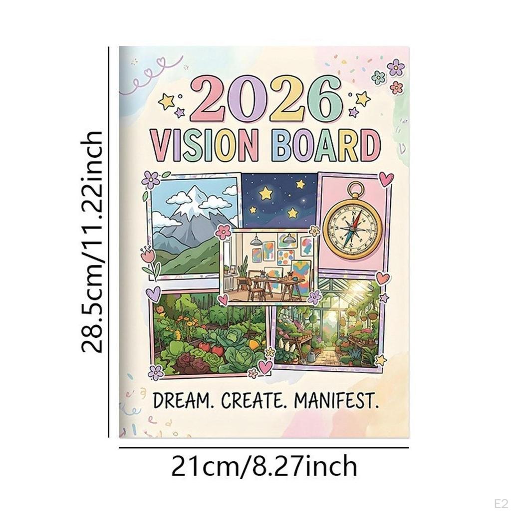 Vision Board Book Plan Notebook Aesthetic Schedule Planner Goal Setting Journal for Personal