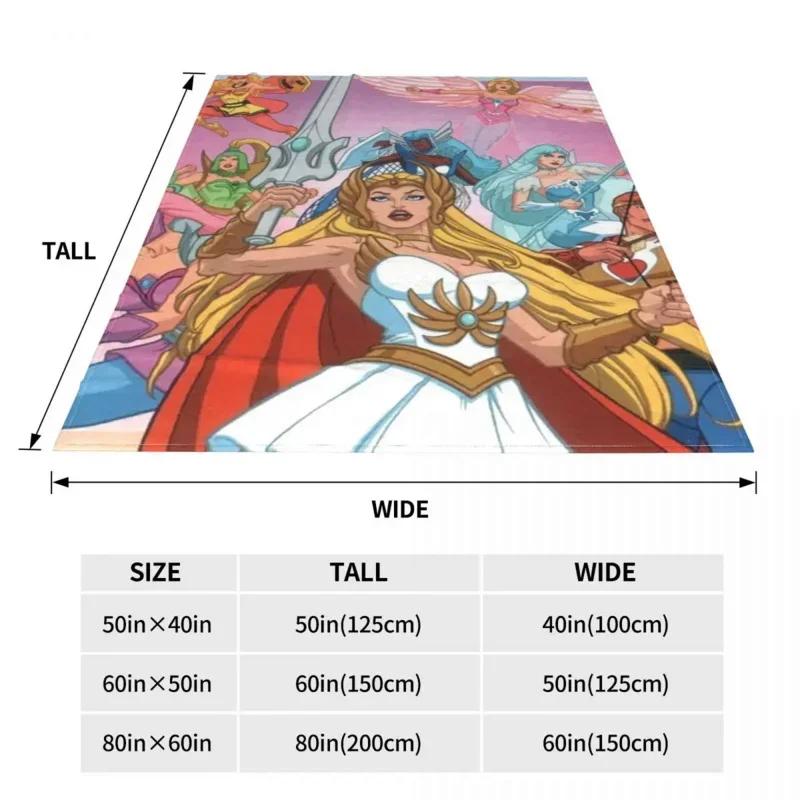 She Ra Princess Of Power Anime Blanket Glimmer Adventure Cartoon Fuzzy Funny Soft Throw Blankets for Bedspread Winter Blanket