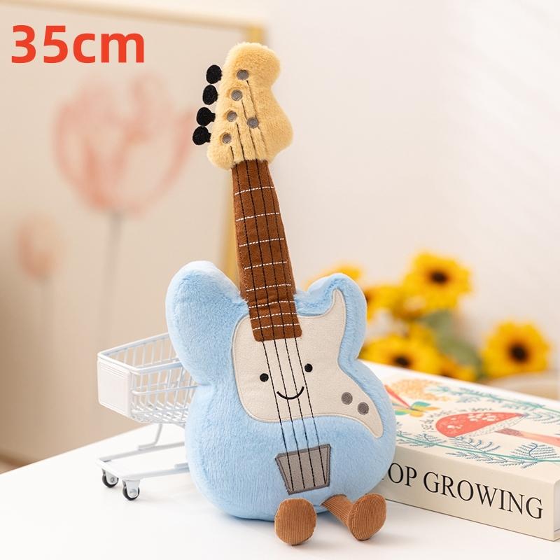 Lovely Instrument Combination Plush Saxophone Guitar Doll Guzheng Toy Piano Soft Pillow Gift For Children