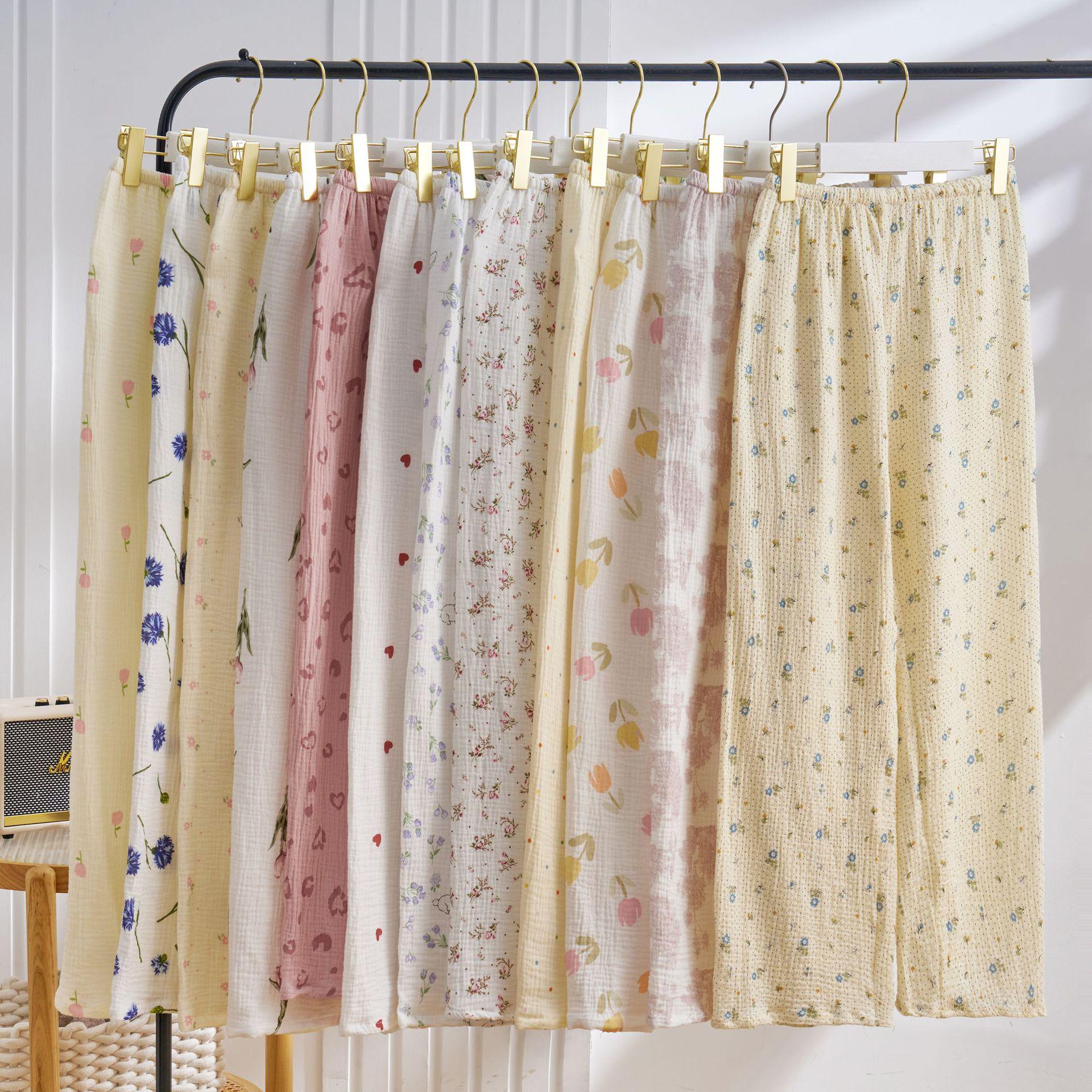 

Women s Cloud Cotton Summer Pajamas: Loose, Cute, Mosquito-Repellent Maternity/ Postpartum Long Pants One Size (Fits 80-150 lbs)