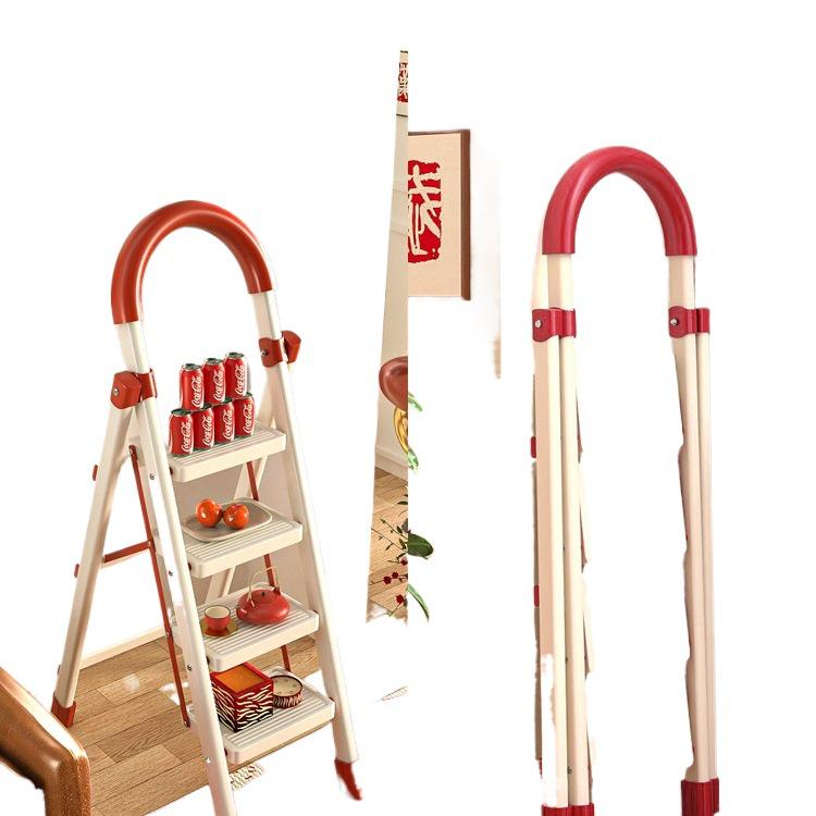 Compact Lightweight Telescopic Household A-Frame Ladder: Thickened, Widened, and Portable for Indoor Climbing