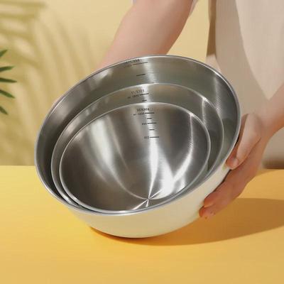 Bassine Premium en Acier Inoxydable de Style Japonais pour la Pâtisserie, Battre les Œufs et les Salades Froides