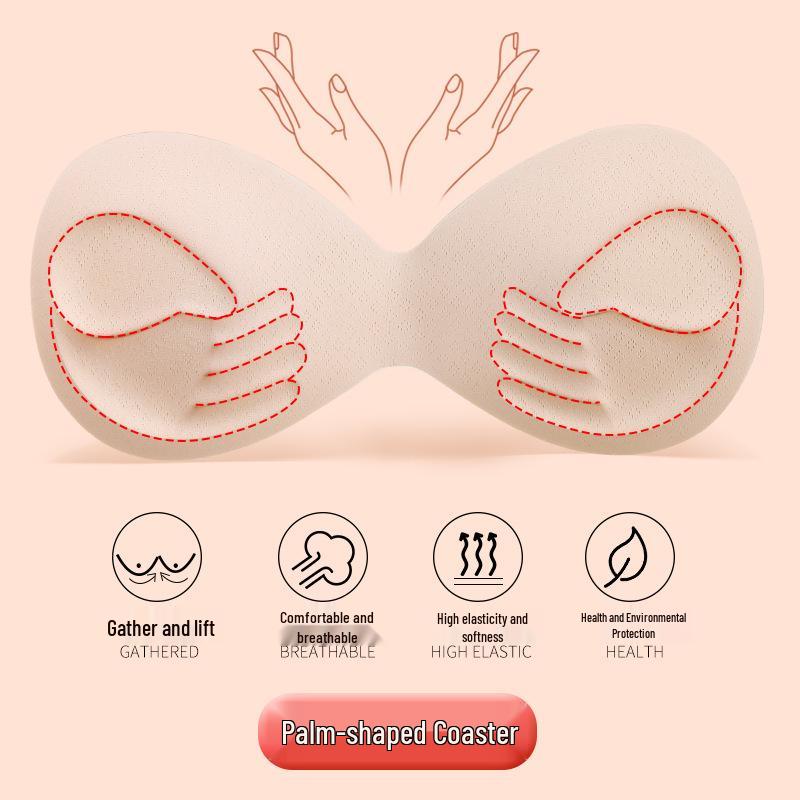 Seamless One-Piece Ultra-Thin Push-Up Sports Bra Pad Replacement