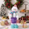 3D Christmas Decoration Supplies Cute Santa Claus Dolls Portable Snowman Doll Ornaments  Home