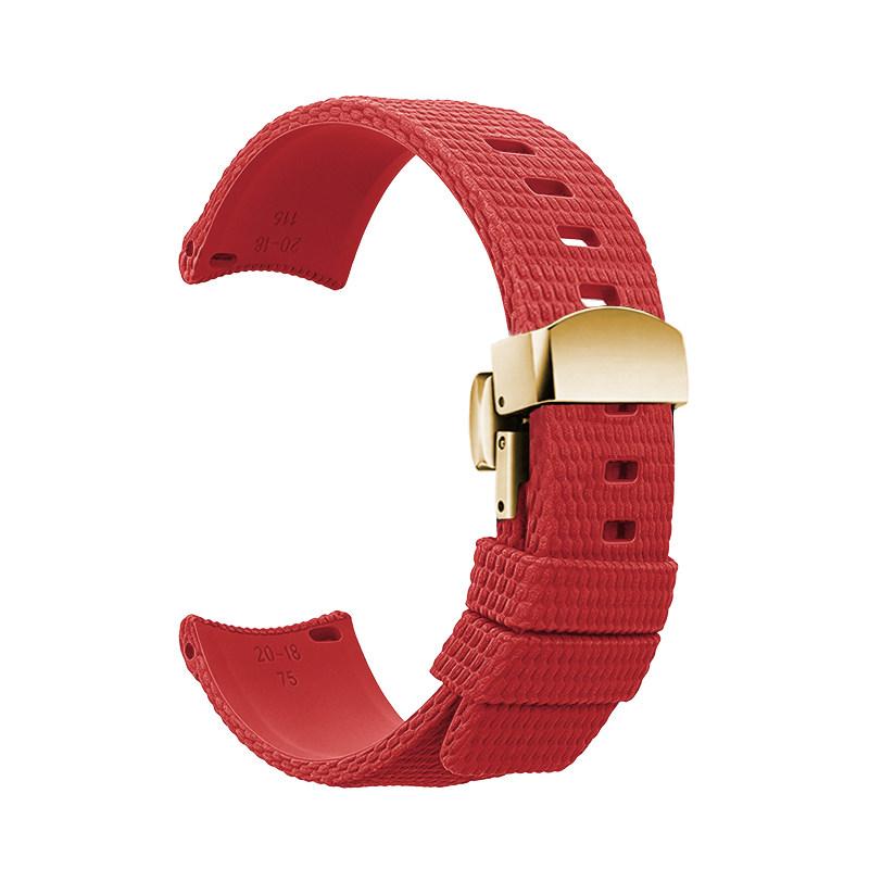 Curved arc-shaped fluororubber Watch strap for original OMEGA X Swatch X Blancpain Scuba Fifty Fathoms MoonSwatch FKM watchband