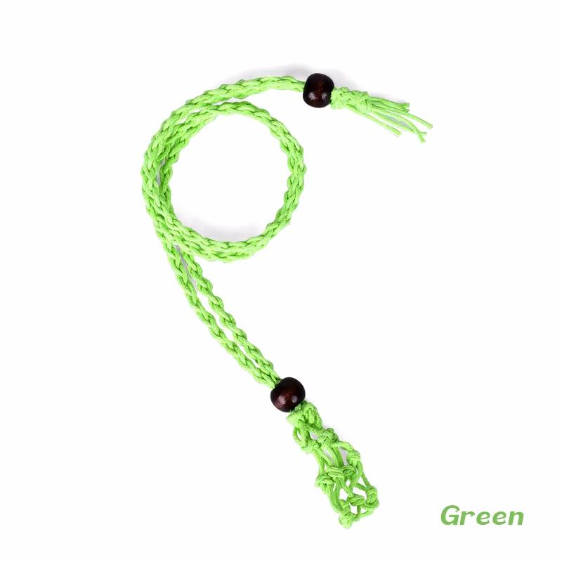 1PCS Crystal Cage Necklace Holder Adjustable Length Empty Stone Pendant Holder Hand-Woven Necklace Cord for DIY Jewelry Making