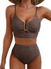 1Set Solid-color sexy gathered bikini swimsuit for women for beach wear