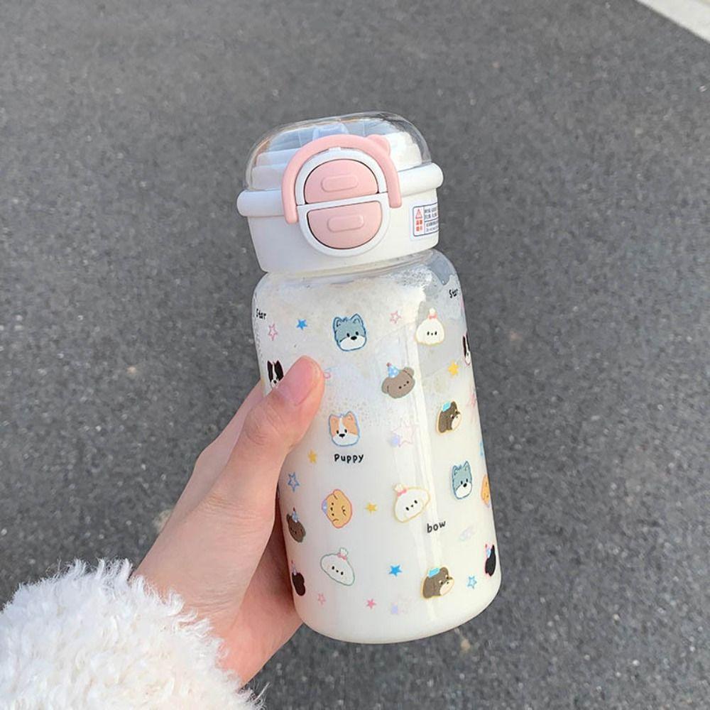 500ml Water Bottle Large Capacity Beverage Bottle Cute Water Cup  Outdoor