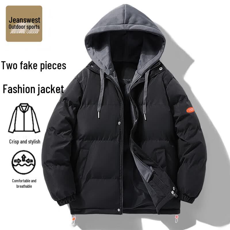 Jeanswest Men's & Couple's Winter Hooded Puffer Jacket
