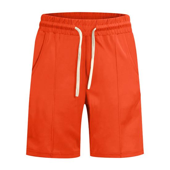 Men Shorts Elastic Waistband Drawstring Design Summer Sport Pants with Pockets Quick Drying