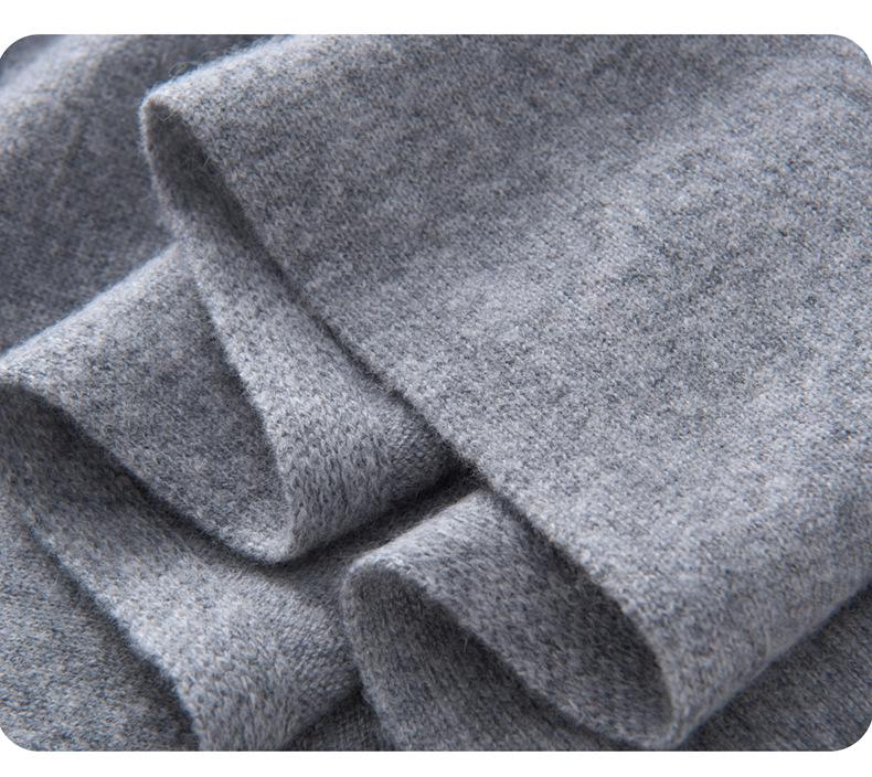 Warm Cashmere Scarf for All: Versatile, Thick Pure Wool, Solid Color, Long Neck Scarf for Men, Women, & Kids - Perfect for Autumn & Winter.