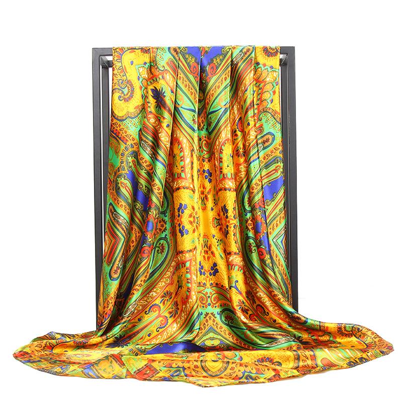 Vysoce kvalitní luxusní hedvábné šátky čelenka Šály Šála na krk pro ženy Řetízek Hedvábný šátek Dámská ozdobná šála