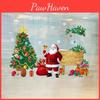 Christmas Window Decal Pvc Removable Santa And Tree Wall Sticker For Seasonal Home Decor