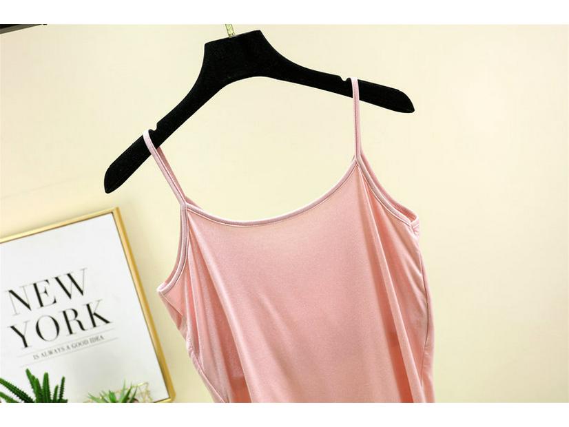 Women's Summer V-Neck Padded Camisole - Slimming Sleeveless Base Layer Top