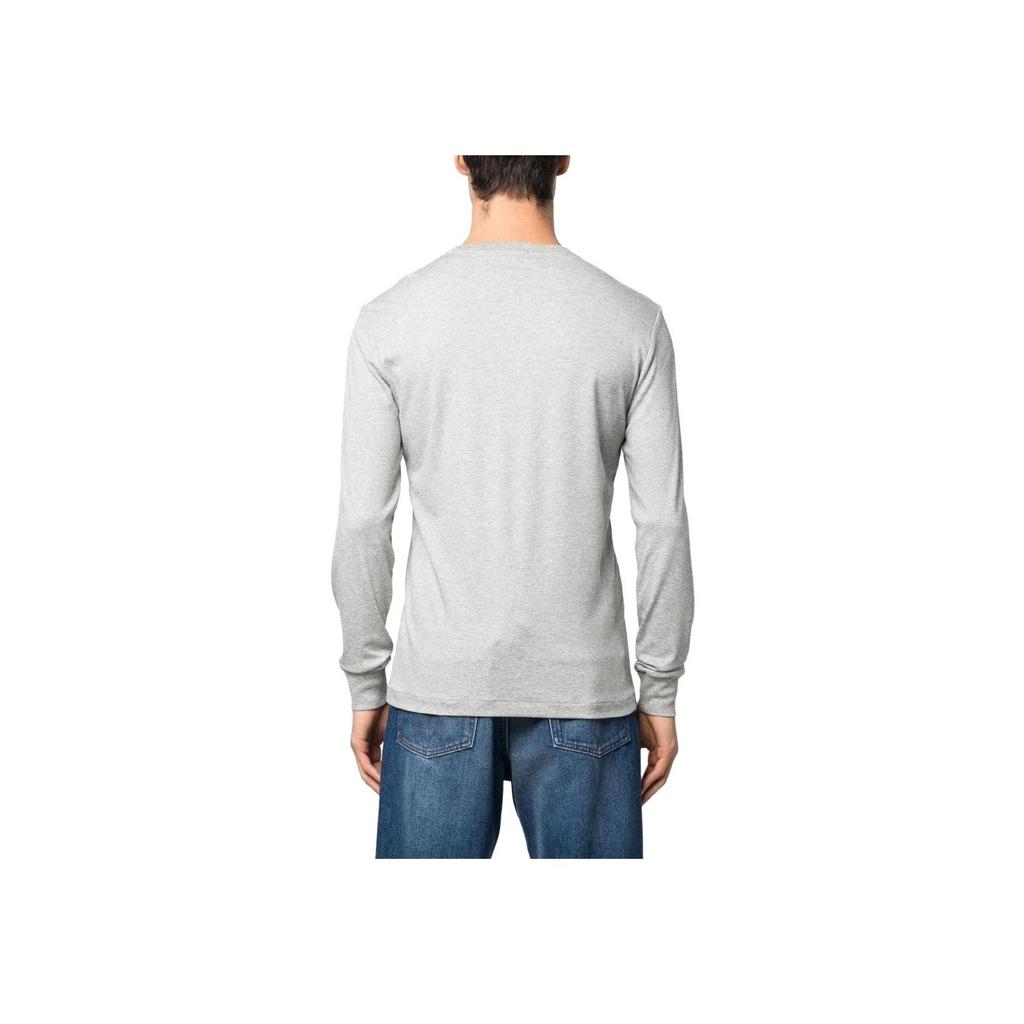 Polo Ralph Lauren Ss23 Solid Logo Embroidered Crew Neck Long Sleeve T-Shirt Men Tops Light-Gray 710760121-004