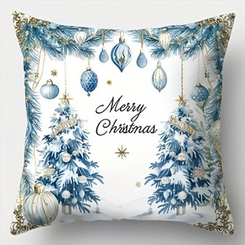 Веселое рождественское украшение наволочка для подушки Рождественская елка цветной шар узор гостиная диван наволочка для подушки комната украшение дома 40x40cm 598₽